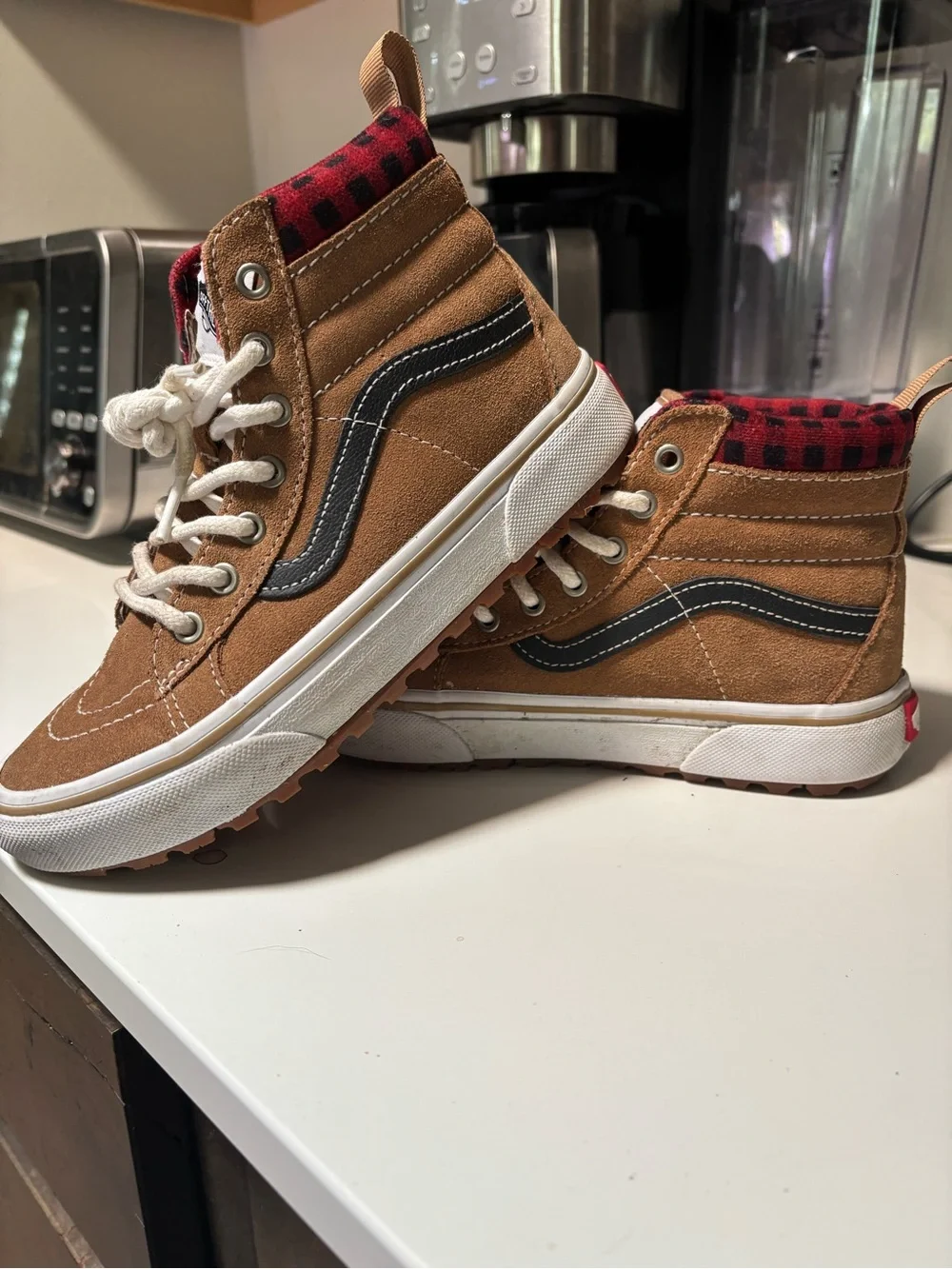Kids Brown High-Top Shoes